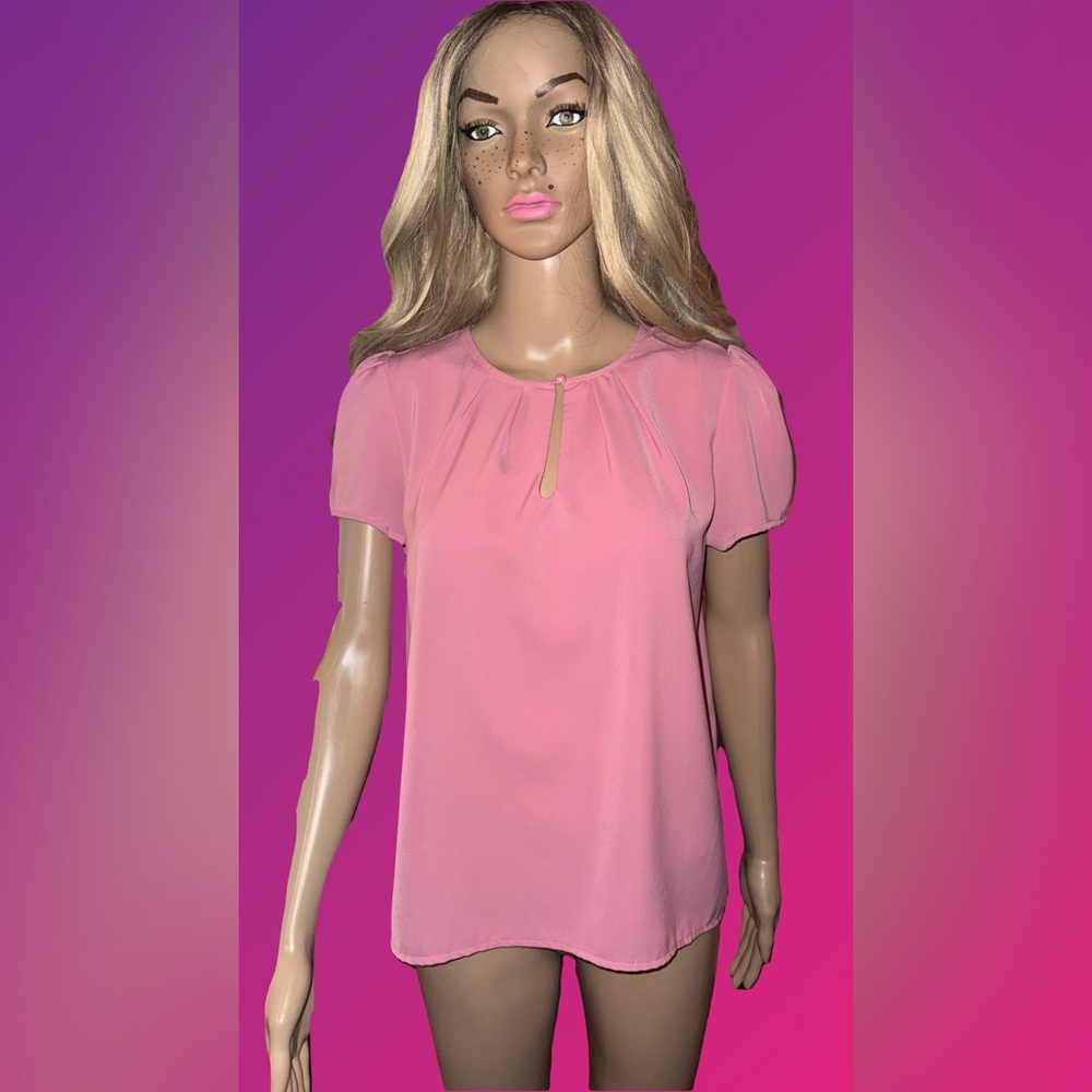 PINK AND BLUE SIZE LARGE SHEIN BLOUSE BUNDLE